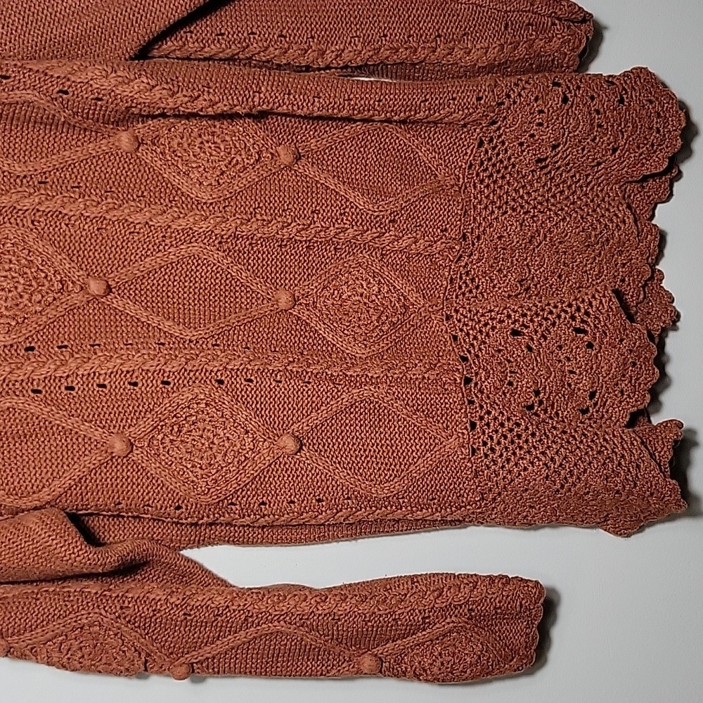Vtg cable knit sweater S. Mix Cotton - Picture 2 of 4